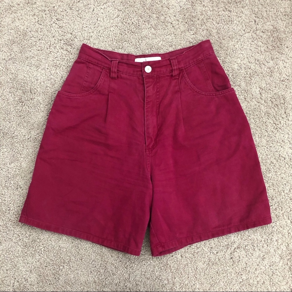 Anchor Blue Vintage Burgundy Mom Shorts Womens 7